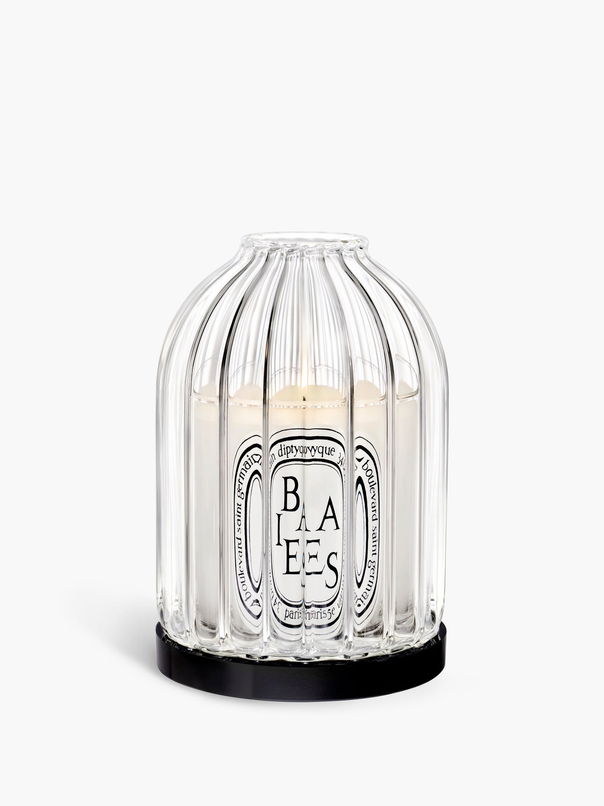 Ribbed candle holder - For small candles